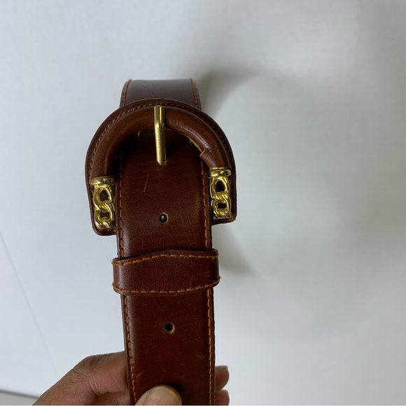 Y2K Coquette Boho Brown Genuine Leather Belt Size In the Picture - Picture 3 of 13